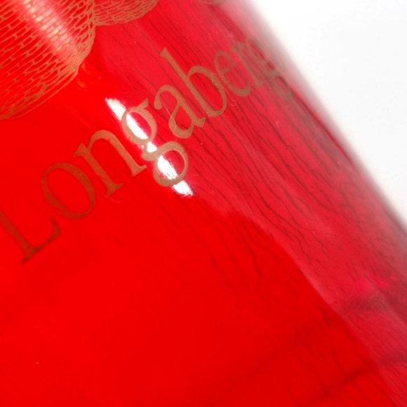 Longaberger Plastic Mug Cup Glass Latte Footed Red Cherry Bright 16 Ounce USA - Picture 6 of 10